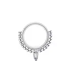 Piercing Jewelry G23 Titanium Hinged Segment Septum Ring With Small Balls Nose Hoop Piercing Body Jewelry