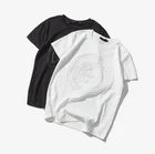Men Tshirt Cotton T-shirt Space Cotton Men Short Sleeve Embossed Custom Tshirt
