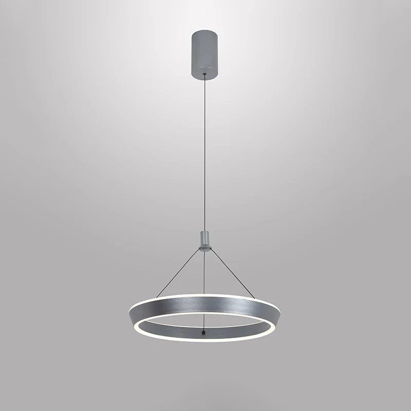 Light Luxury Modern Simple Indoor Lighting Dimming Hanging Lamp Nordic Annular Bar Restaurant Chandelier