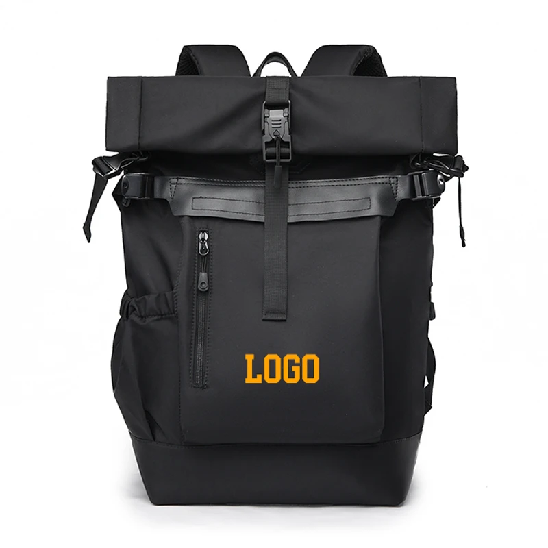 Custom Anti-theft Laptop Rollitop Backpack Waterproof Student School Bag mens Casual travel roll top backpack For women