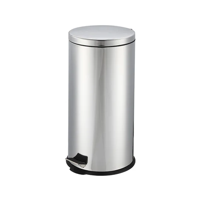 15L Blue Gray Plastic Waste Bin Garbage Can Trash Bin Kitchen Foot Pedal Trashcan Rubbish Can Dustbin Dust Bin