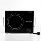 Zhongshan Manufacturer Black Crystal Glass Ceramic Hob Infrared Cooker 2200w 3000w Ego Single Burner