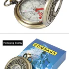 Compass Factory Direct Sales Retro Pocket Watch Metal Outdoor Compass With Hanging Rope