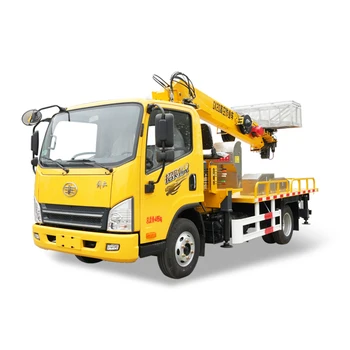 FAW 20M Hydraulic Truck Mounted Aerial Telescopic Boom Lift Aerial Man-lift Work Platform Truck