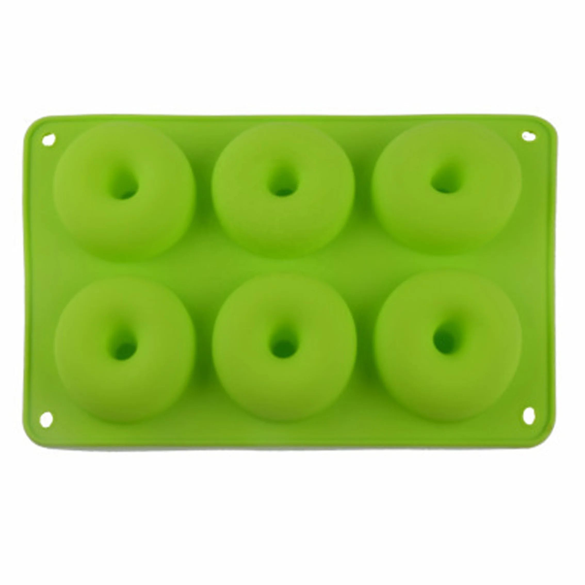 6 Cavity Donut Mold Diy Cake Mould Kitchen Tool Chocolate Biscuit Cake Mold Non-Stick Candy 3D Mold Silicone Donut Baking Pan
