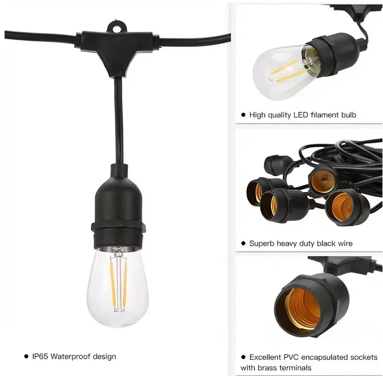 Factory price Solar 5V USB application controls multicolor G40 LED bulb strings for decorative lighting