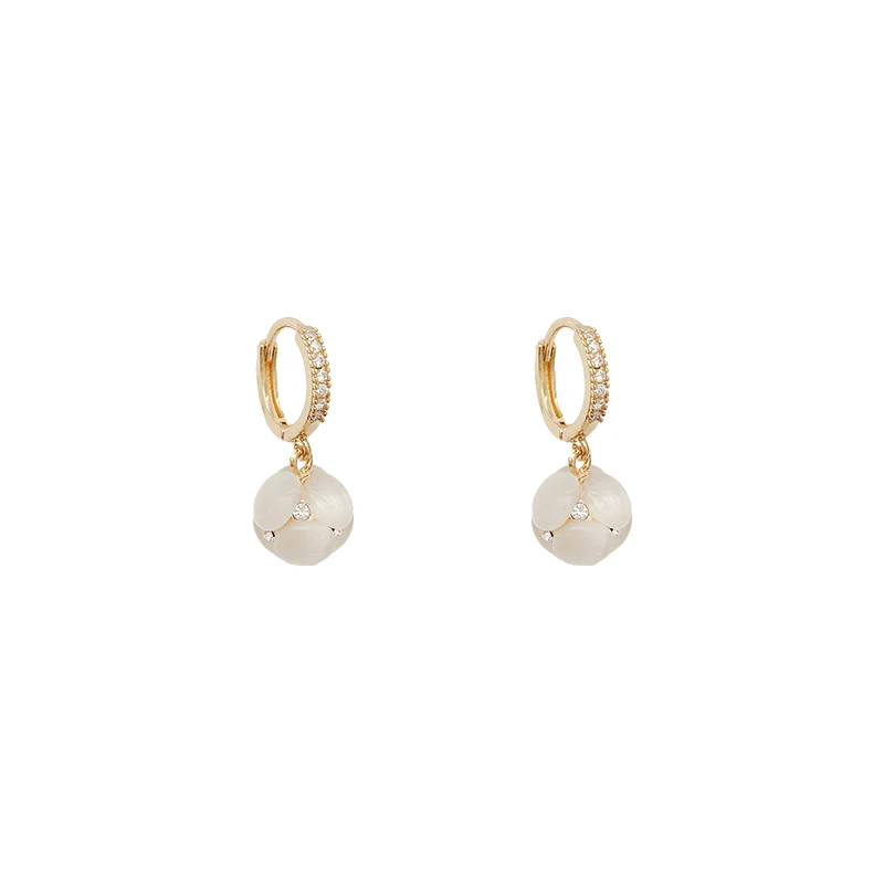 Opal Zircon earrings women 2022 year new trend personality Fashion earring cold wind temperament earrings