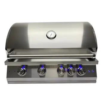 GA01 gas grill built in 4 burner gas grill standing cooker gas pipe