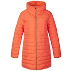 Quilted Jacket Orange Color 100% Polyester Stand Collar Quilted Puffer Jacket Custom Long Puffer Jacket Women