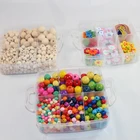 Wooden Bead Beads Colorful Round Wooden Bead Painted Wooden Beads Scented Wood Beads