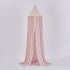 INS Children's Room Decoration Fur Ball Dome Bed Net Bed Curtain Tent Mosquito Net 3 Colors