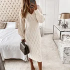 Sweaters Dress Fall 2021 Women Clothes Solid Long Sleeve Women Sweaters 2021 Knit Dress