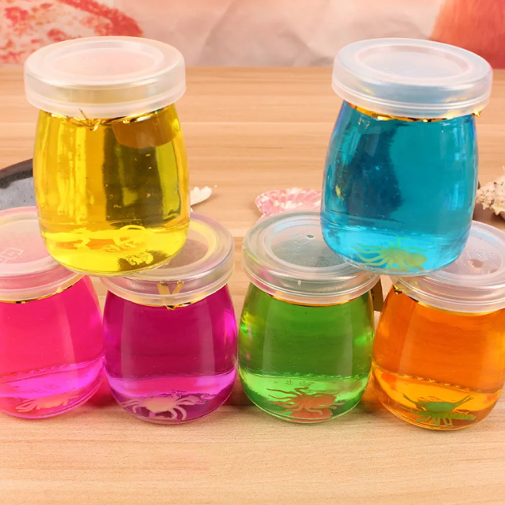 H447 Novelty Colorful Fancy Jelly Slime DIY Clear Crystal Mud Slime Toy for Funny