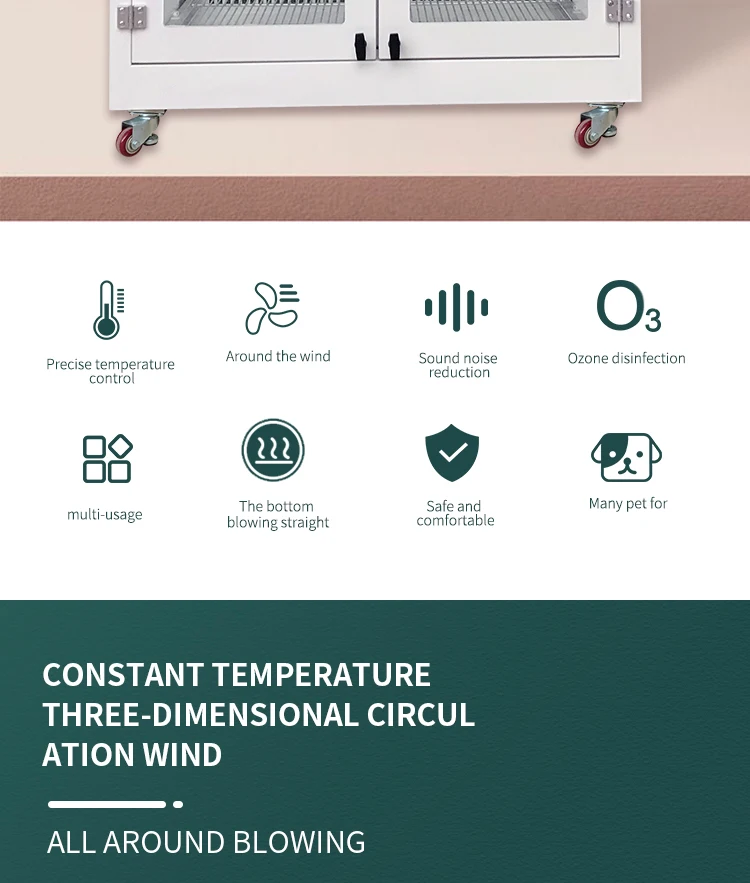 Professional Pet Salon Hair Dryer Cabinet Big Dog Steel Blowers with Iron Stainless Steel for Grooming Tools and Room