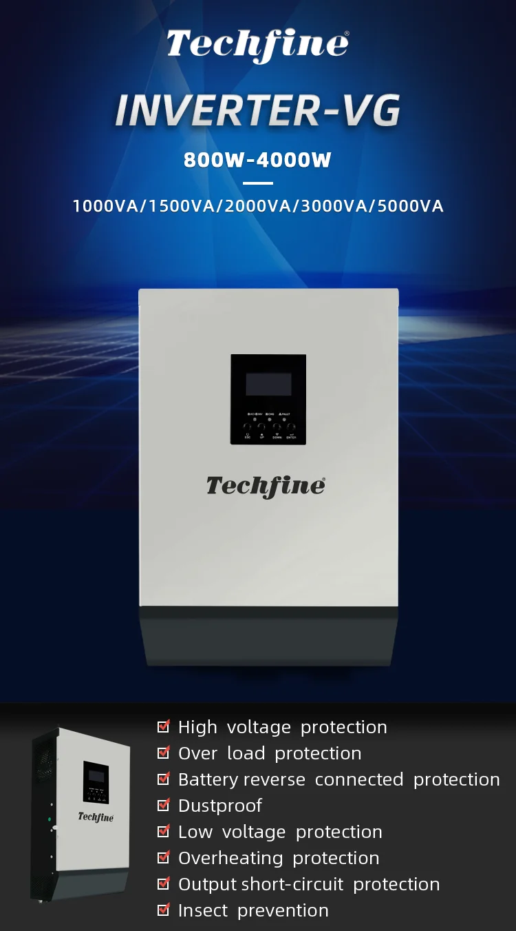 Techfine Solar Inverter 2kva 24v 2 Kw Solar Inverter Pure Sine Wave