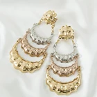Jewelry SUNNICE Hot Selling Exaggerated Style Big Jewelry As 3 Color Horn Earrings For Women