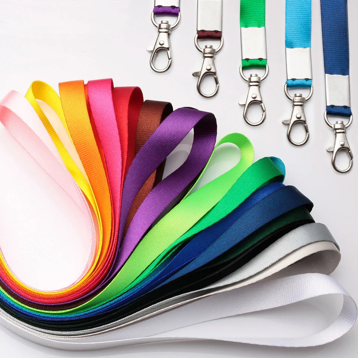 Business Promotional Gifts Multi ColorHanging Neck Strap Lanyard With ID Card Badge Holder Holder Keys Metal Ring