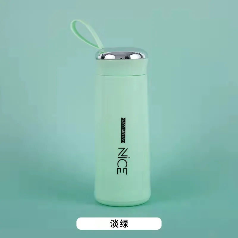 Wholesale 2024 new Nice glass liner creative water bottle simple department store student bottle advertising gift thermos bottle