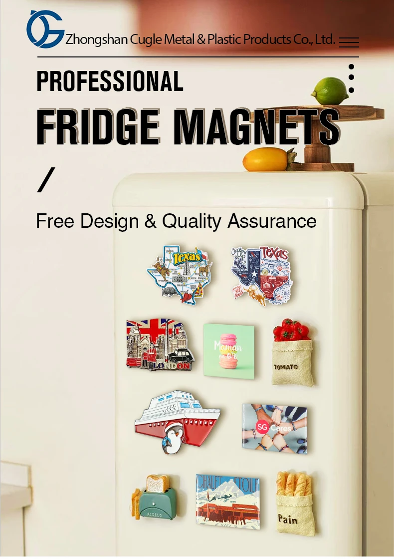 Fridge Magnets Custom 3d Metal Home Decor Magnetic Stickers Tinplate