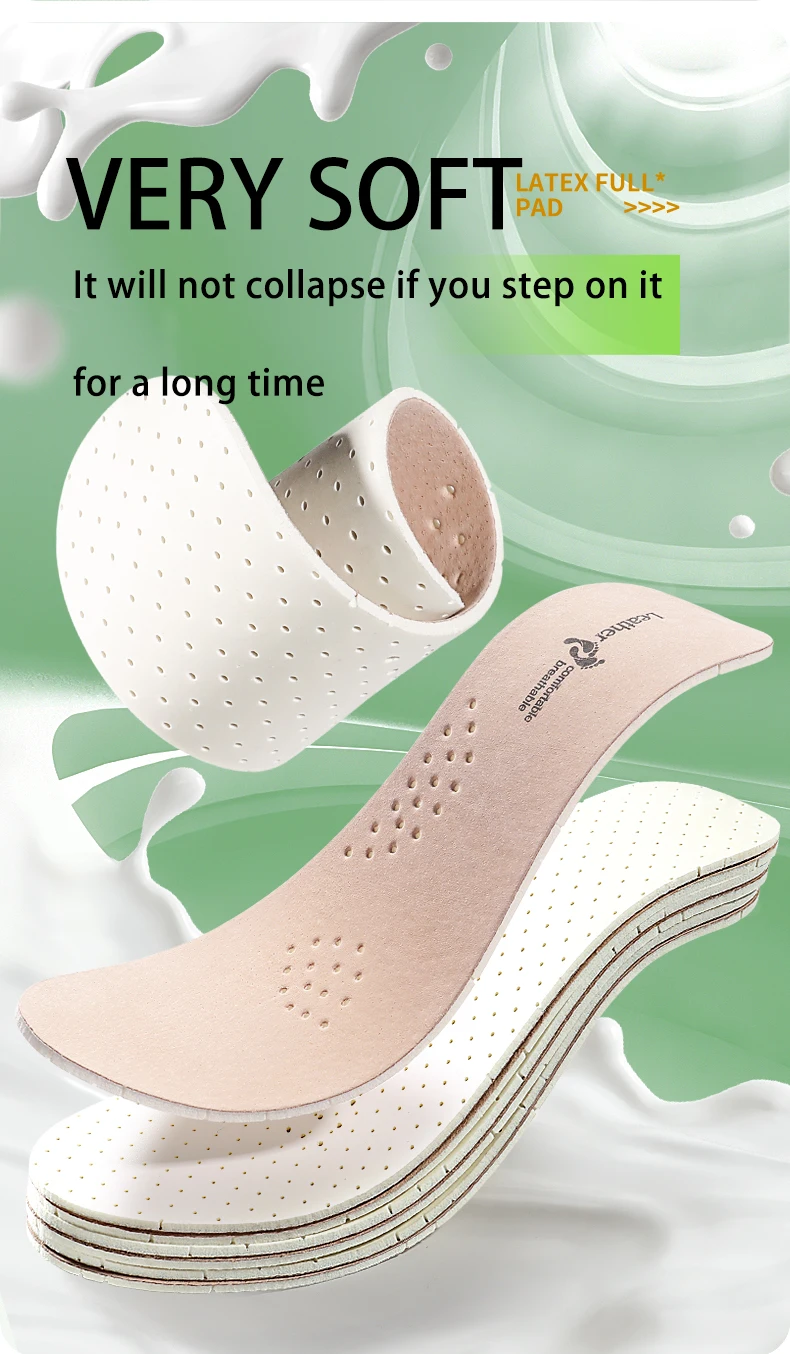 Wholesale/custom Genuine Leather Pigskin Latex Insole Soft and Long-lasting Shock Absorption Sweat Resistant Leather Shoe Insole Wholesale/custom Genuine Leather Pigskin Latex Insole Soft and Long-lasting Shock Absorption Sweat Resistant Leather Shoe Insole