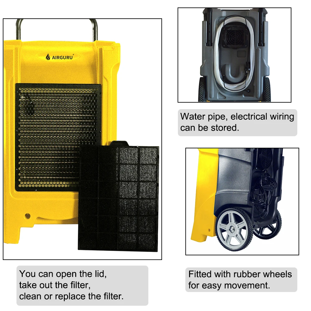 Portable Dehumidifier, LGR, 90L/Day - detail 6