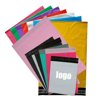 In Stock 25*35cm 9.8x13.8in Grey White Polymailer Mailing Bags Pink Poly Mailer Custom Logo Mail Courier Envelope Bag Plastic