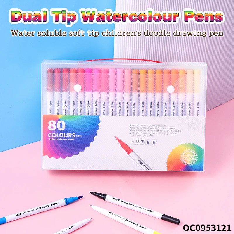 Other educational toys drawing accessories toys set washable water colouring pens with custom logo
