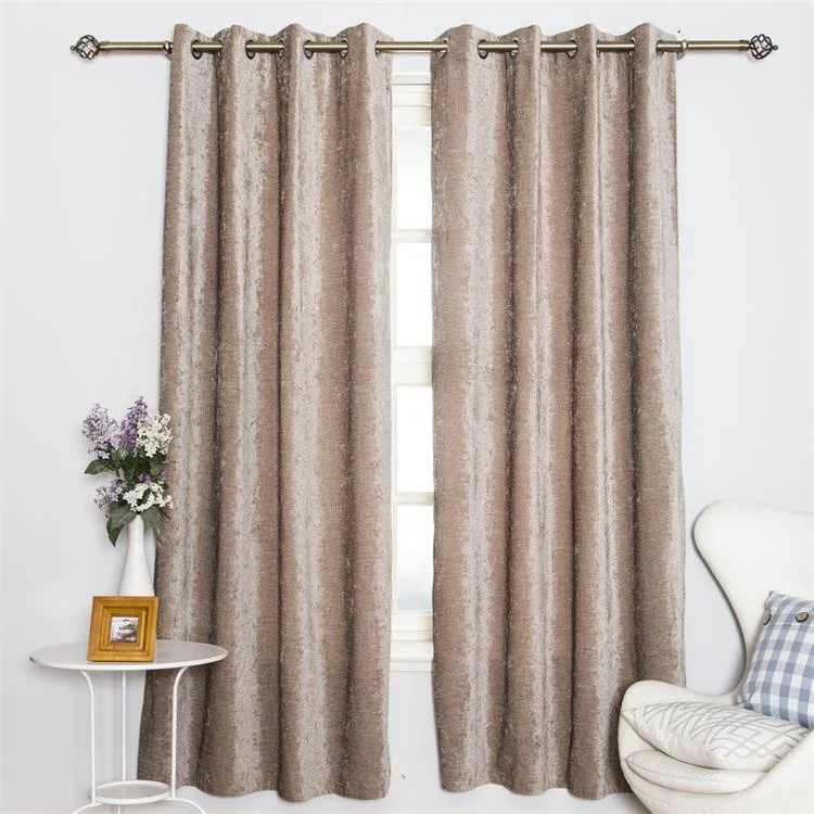 Europe and America's top luxury textured curtains for bedroom with high quality