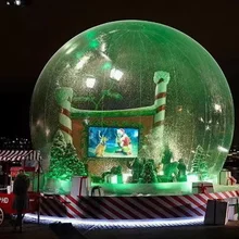 Popular human size snow globe clear inflatable dome for show inflatable snow globe tent inflatable Christmas snow globe
