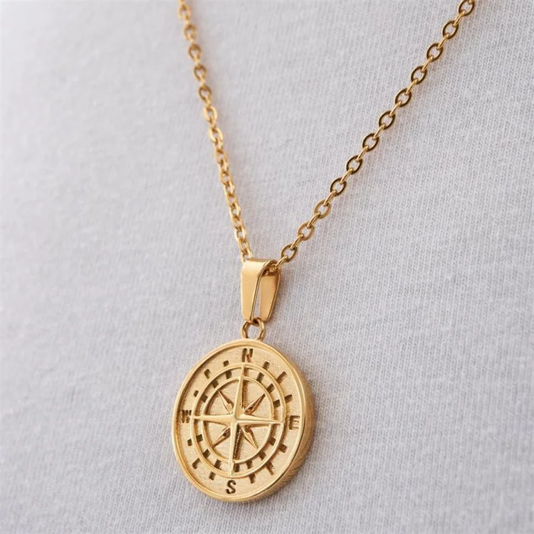 18k Gold Plated Coin Jewelry Stainless 