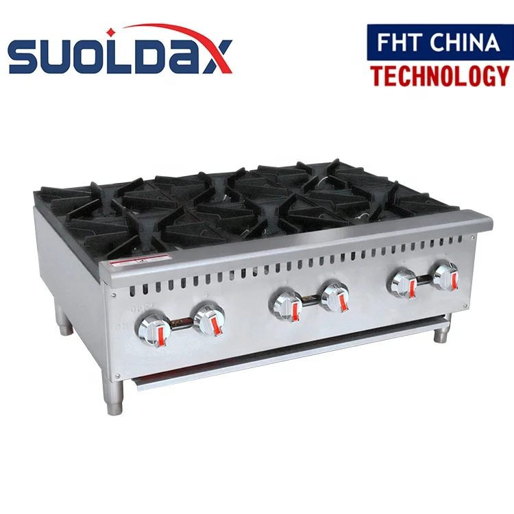 Souldax FHT-CHINA ETL Certificate Commercial Cooking range cooker restaurant two burner gas stove hotplate(HLS-2)