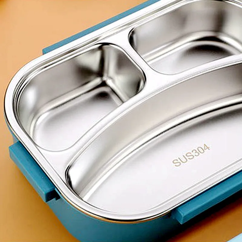 New Lunch Box Container Foodbox Metal Bento Kids Stainless Steel Airtight Food Storage Containers