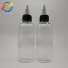 Oil Applicator Bottle Colorful 100 Ml Empty Mouth Nozzle 100ML PET Plastic Oil Applicator Eliquid Bottle With Twist Cap