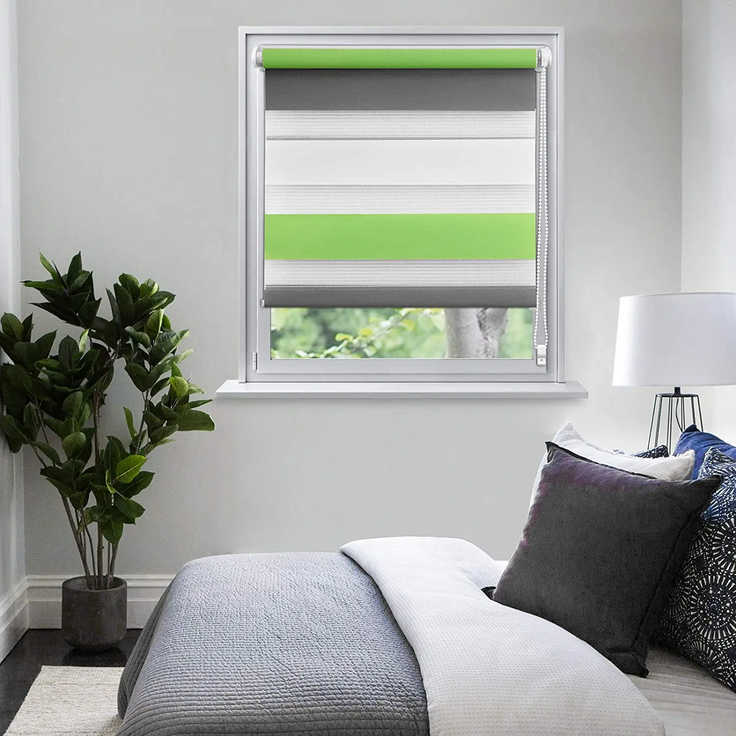 Hot Selling Fabric Manual Roller Blinds Shade System Zebra Curtain Roller Blinds