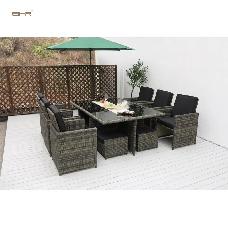 cube dining set grey