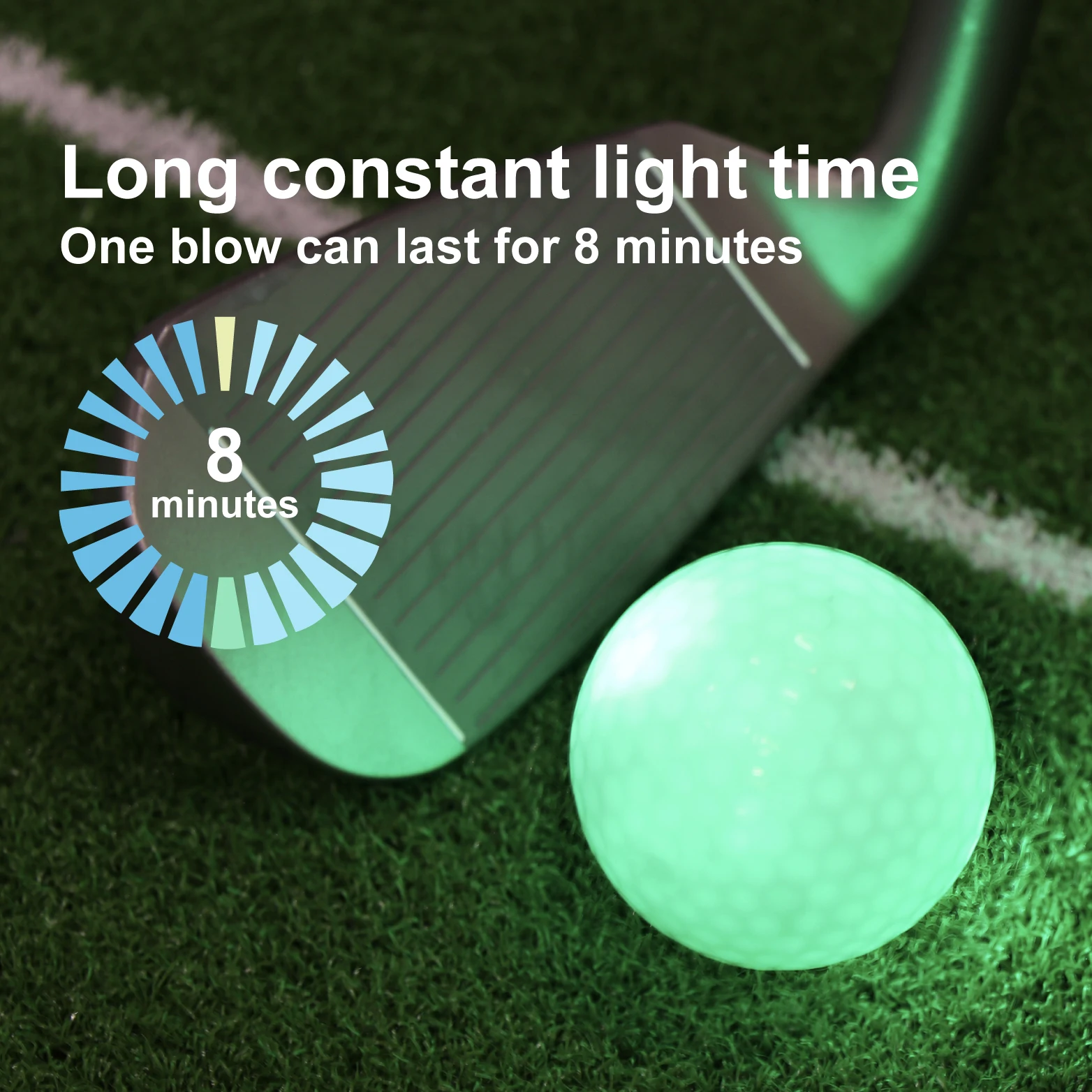 New Product Golf Training 6 Colors Led Golf Balls Light Up Glowing Golf Ball
