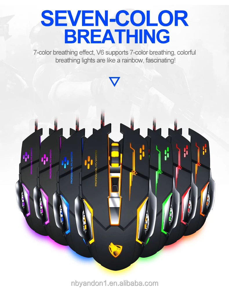 价格合理4000 CPI 4射击模式轻击游戏鼠标