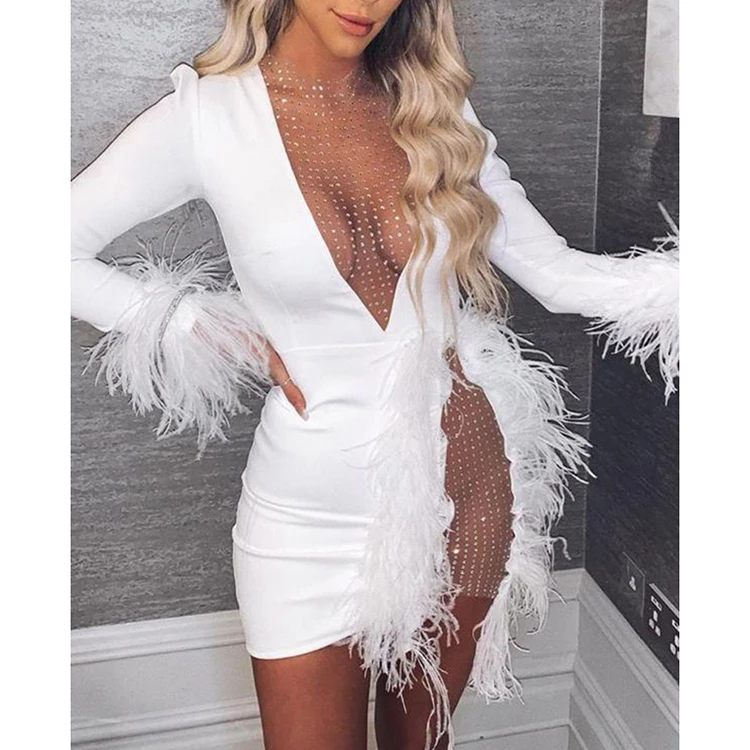 White sexy dresses Clearance