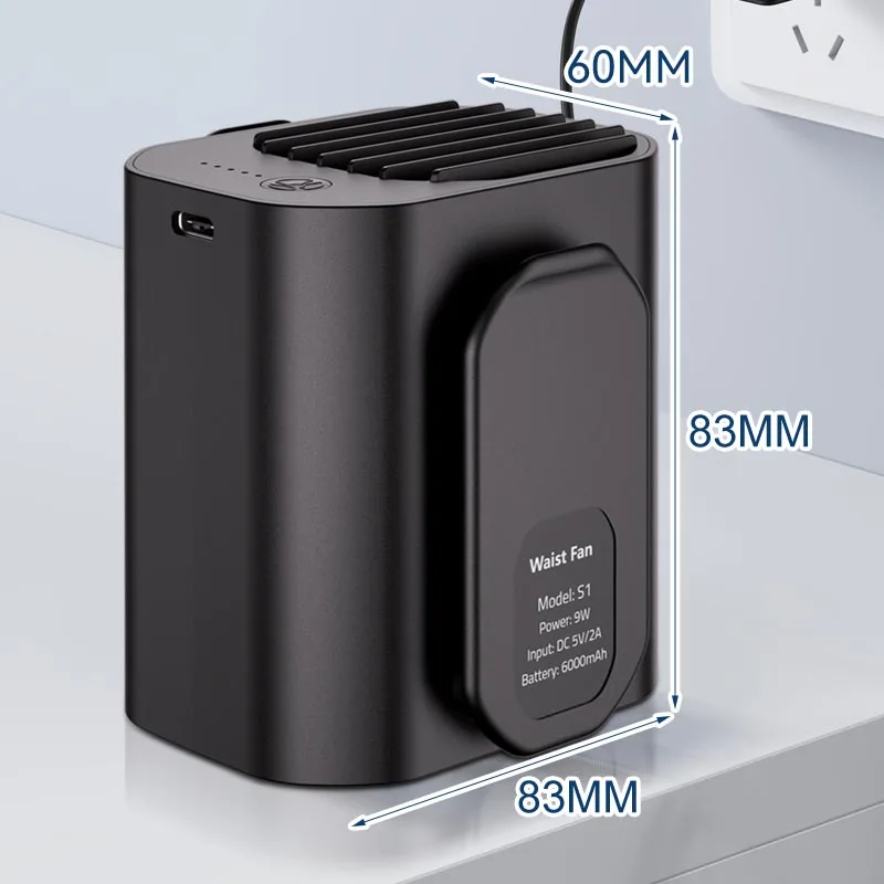 Portable Waist Clip Fan, 6000MAH, 3gear - detail 12
