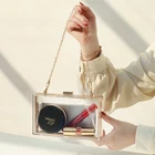 Ladies Bag Summer Ladies Transparent Boxed Purse Women Clear Acrylic Evening Clutch Bag