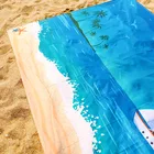 Beach People 2021new Style Foldable Customized Beach Blanket Sandproof Waterproof Picnic Blanket 1-4 People