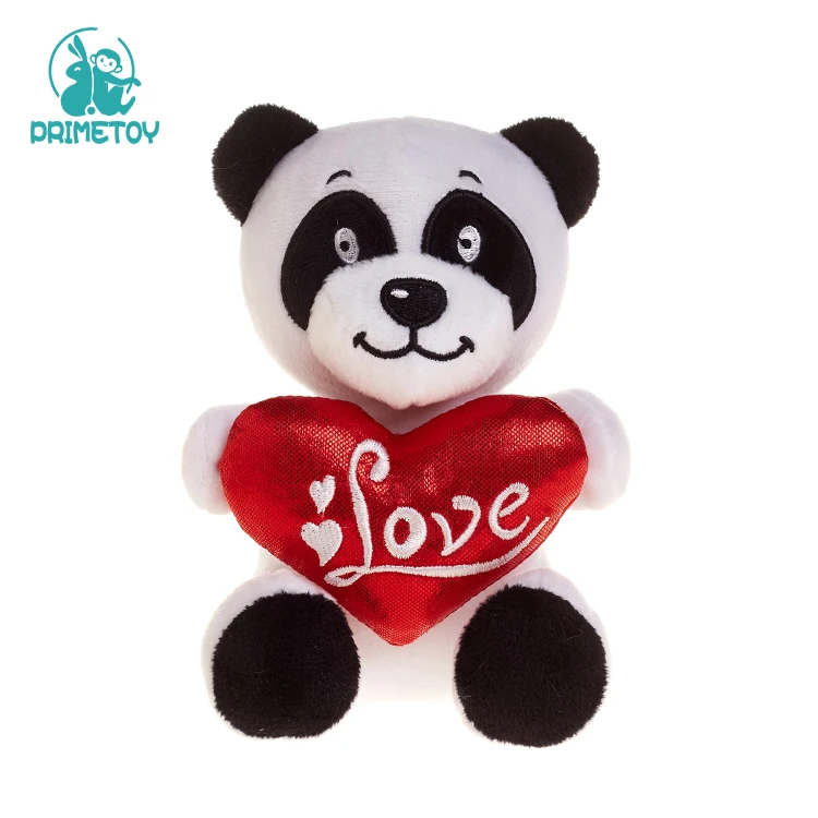 valentine panda plush