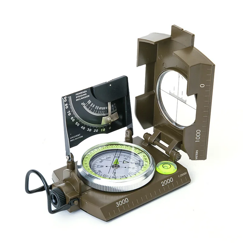 Professionelle Geologische Kompass Metalltasche Wasserdichter Militärkompass Ou 