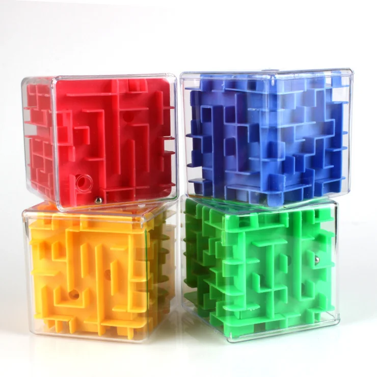 3D Maze Magic Cube Six-Sided Puzzle Rolling Ball Game Kids Educational Toy /Neu 