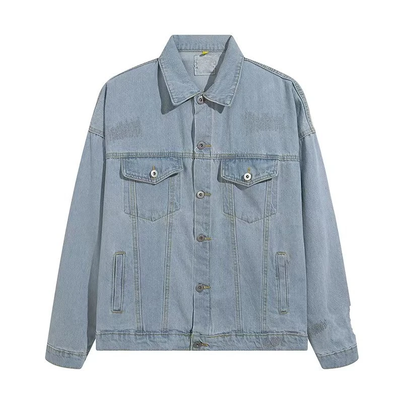 American Clothes Men Coat Women's Long Sleeve Shacket Jacket Coat Washed  Vintage Letter Embroidery Denim Jacket Unisex - Buy Denim Jacket  Unisex,Clothes Men Coat,Women's Long Sleeve Shacket Jacket