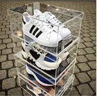 Storage Extra Large Stackable Transparent Drop Front Acrylic Basketball Sneaker Box Plastic Storage Shoe Box