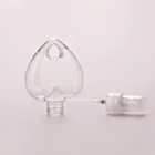 Shape Liquid Heart Liquid Bottle 30ml / 50ml Empty Heart Shape Disinfector Liquid Bottle With Metal Carabiner