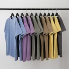 Fashion OEM Custom Washed Look T Shirt Washed Cotton Mens Outfits Tshirt Vintage Mineral Wash T-shirt