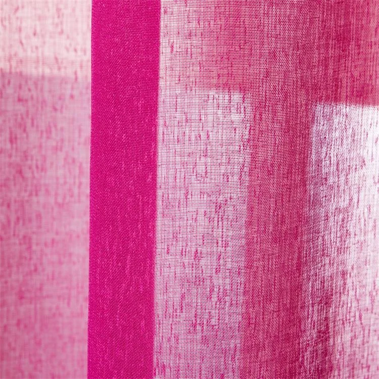Eco-friendly violet textile polyester sheer curtains fabric for living room