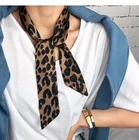 Scarf Long Hair Scarf Leopard Print Long Ribbon Wrist Neck Hair Ribbon Silk Scarf